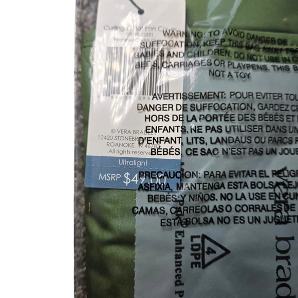 Vera Bradley Curling & Flat Iron Cover - Pearlized Cedar Green - Picture 3 of 5